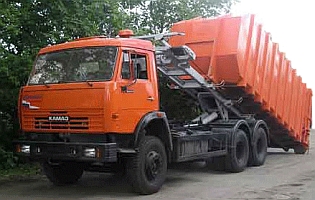 Процесс вывоза мусора